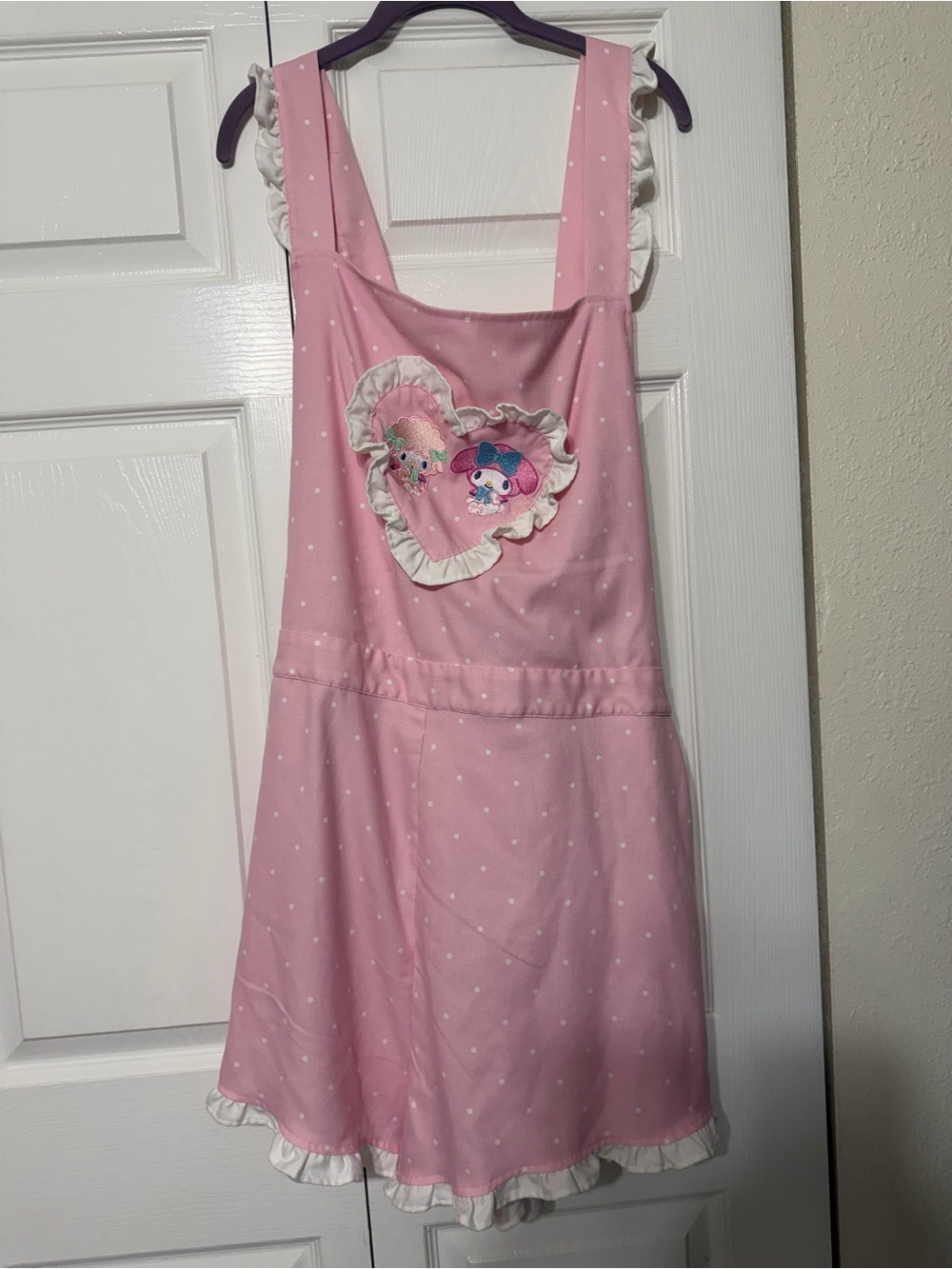 Sanrio My Melody my Sweet Potato ruffle heart pink overall overalls size 3X